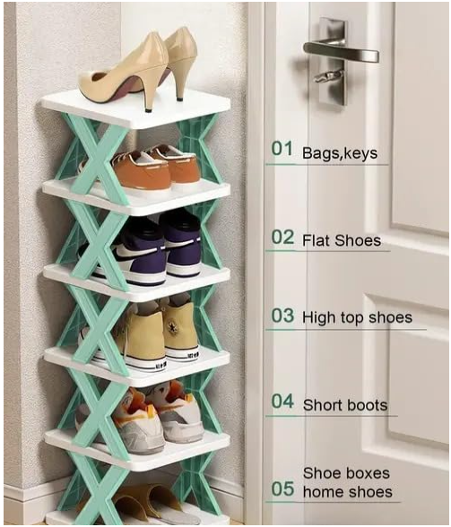 5-Layer Multi-Purpose Shoe Rack – Stackable & Adjustable Space-Saving Storage Organizer for Home