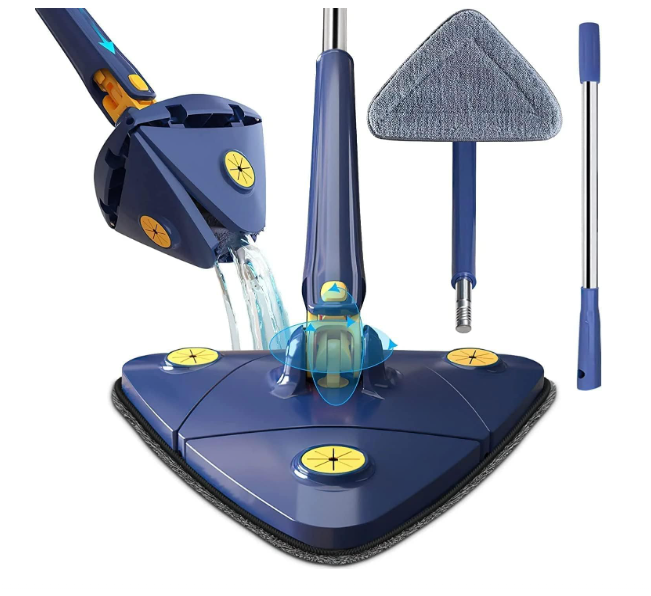 360° Rotatable Adjustable Cleaning Triangle Mop - Self-Squeeze Hand-Free Wash