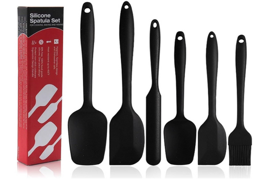 Premium Silicone Baking Spatula & Oil Brush Set (6-Pcs/3-Pcs) - Heat Resistant & Non-Stick Kitchen Tools
