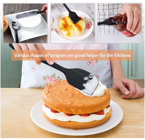 Premium Silicone Baking Spatula & Oil Brush Set (6-Pcs/3-Pcs) - Heat Resistant & Non-Stick Kitchen Tools