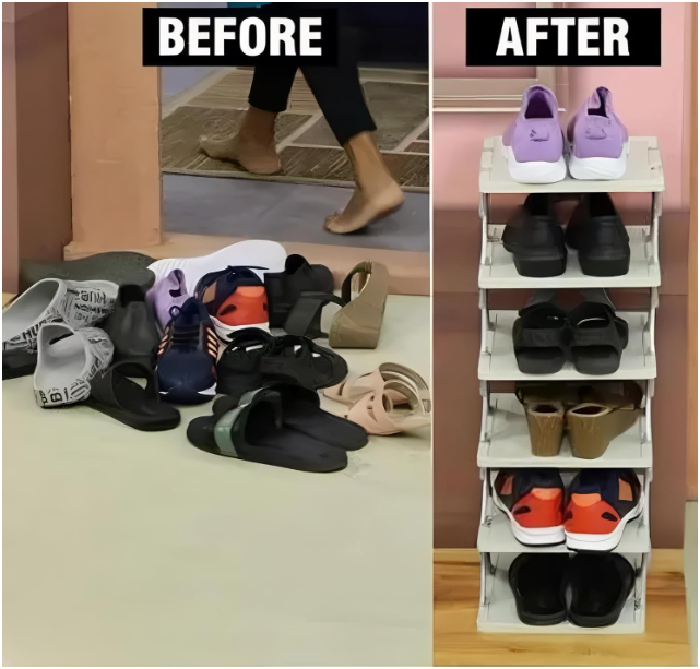 5-Layer Multi-Purpose Shoe Rack – Stackable & Adjustable Space-Saving Storage Organizer for Home