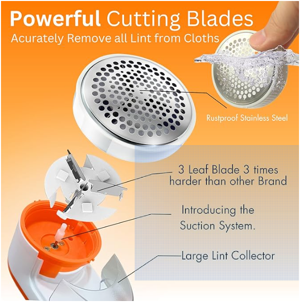 Portable Electric Lint Remover - Make Your Old Sweaters Look Brand New!