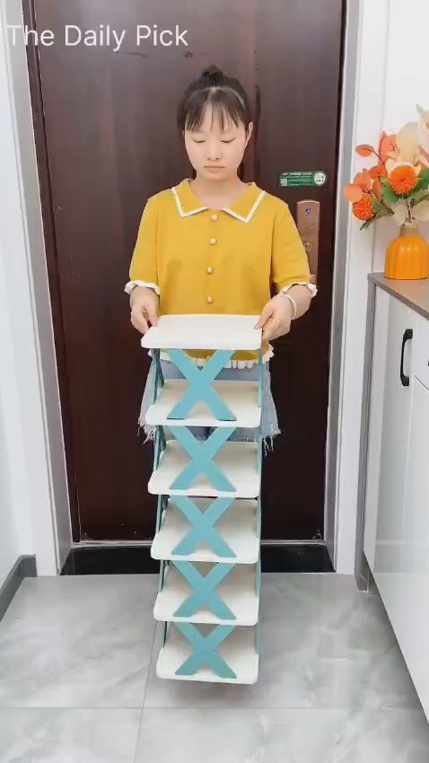 5-Layer Multi-Purpose Shoe Rack – Stackable & Adjustable Space-Saving Storage Organizer for Home