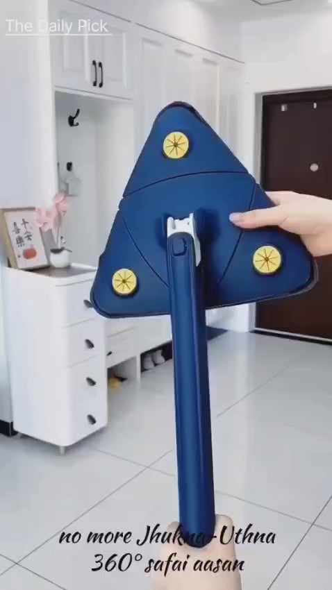 360° Rotatable Adjustable Cleaning Triangle Mop - Self-Squeeze Hand-Free Wash